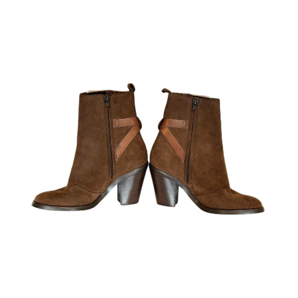 Diesel D-Kinley Dark Brown Suede Cuban Heel Boots 7/37 - Picture 6 of 13